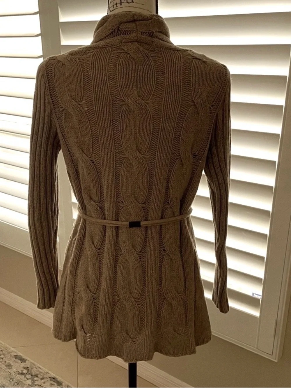 CAbi Style #591 Heather Acorn Cable Knit Cardigan